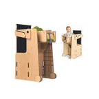 Leea Abenteuer-Ecke, Lernturm, Rutsche, Kreidetafel, Papierrolle, Hochstuhl, Lauflernwagen