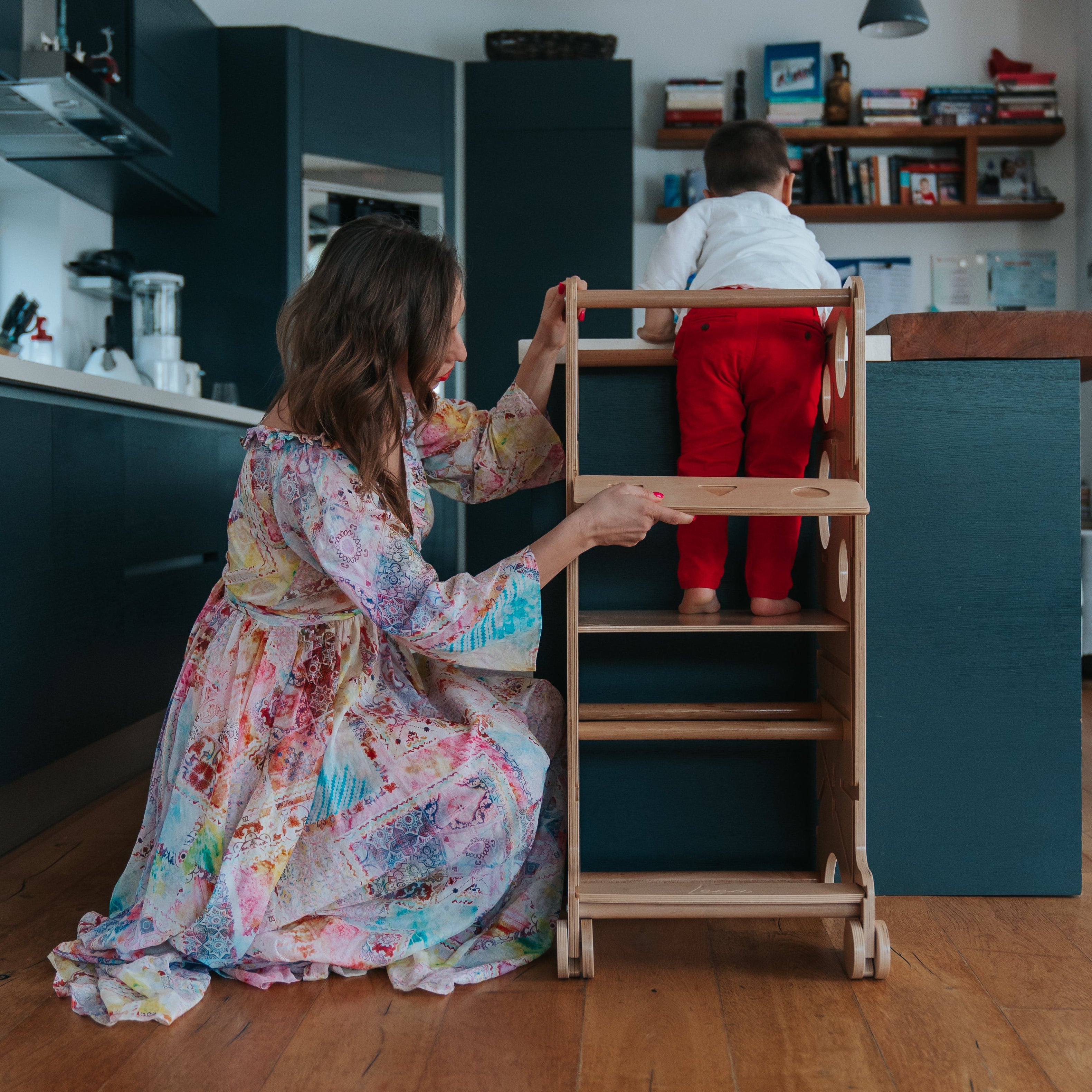 Leea Lernturm mit Rutsche und Kreidetafel