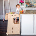 Leea Abenteuer-Ecke, Lernturm, Rutsche, Kreidetafel, Papierrolle, Hochstuhl, Lauflernwagen