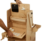 Leea Abenteuer-Ecke, Lernturm, Rutsche, Kreidetafel, Papierrolle, Hochstuhl, Lauflernwagen