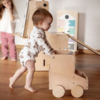 Leea Adventure Corner - tower, slide, blackboard, minidesk, paper roll, high chair, walker wagon