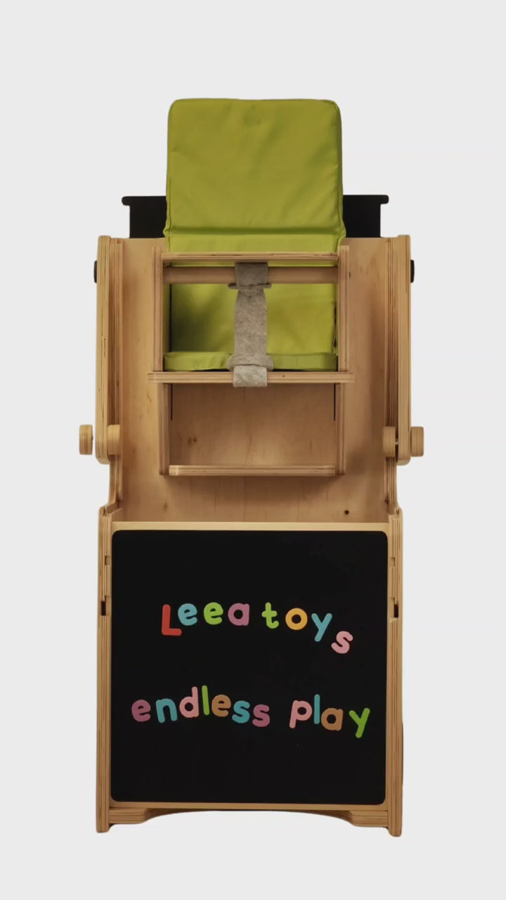 Leea Abenteuer-Ecke, Lernturm, Rutsche, Kreidetafel, Papierrolle, Hochstuhl, Lauflernwagen